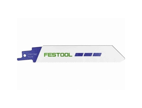Hoja de sierra sable metal/acero inoxidable Hsr 150/1,6 Bi/5 FESTOOL para Rsc 18 5 piezas 577489