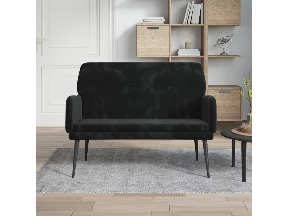 Lovely Home Banco 108X79X79 Cm Terciopelo Negro