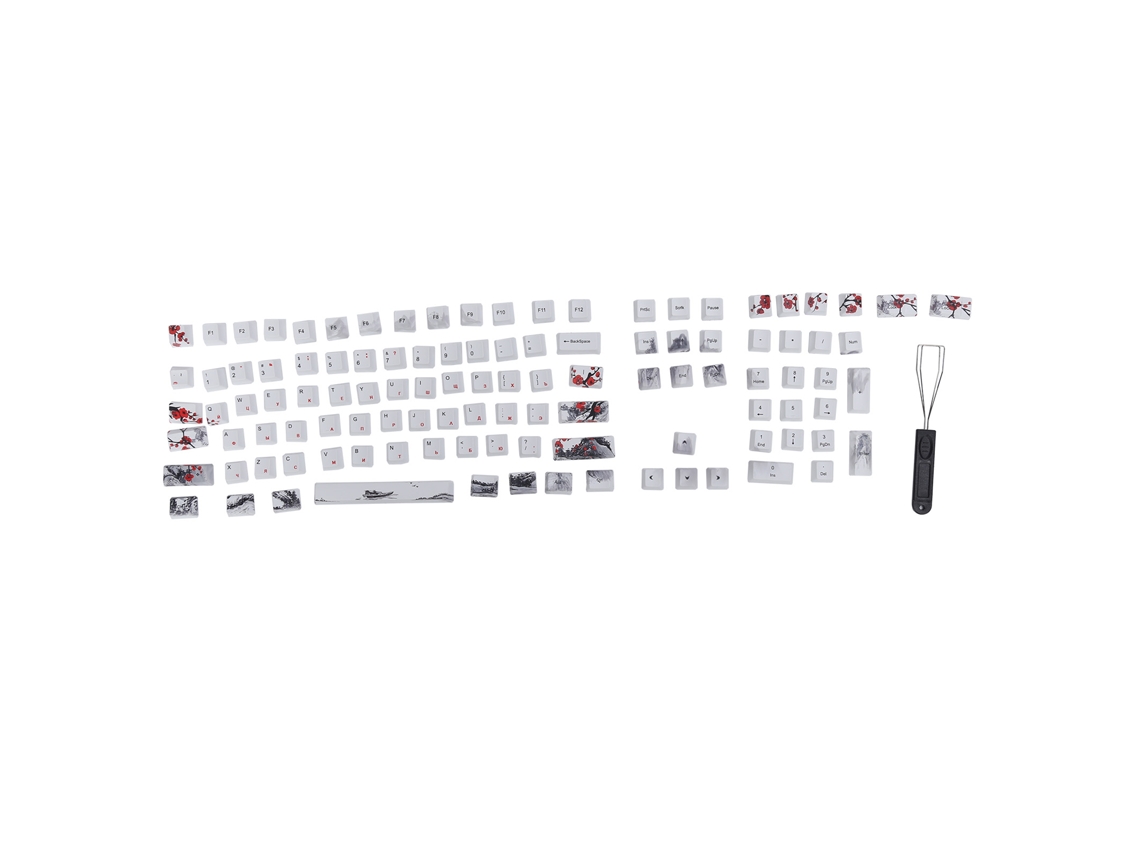 Keycaps Pbt 5 Lados Sublimação 110 Teclas Para Teclados Mecânicos Ópticos Inglês Russo