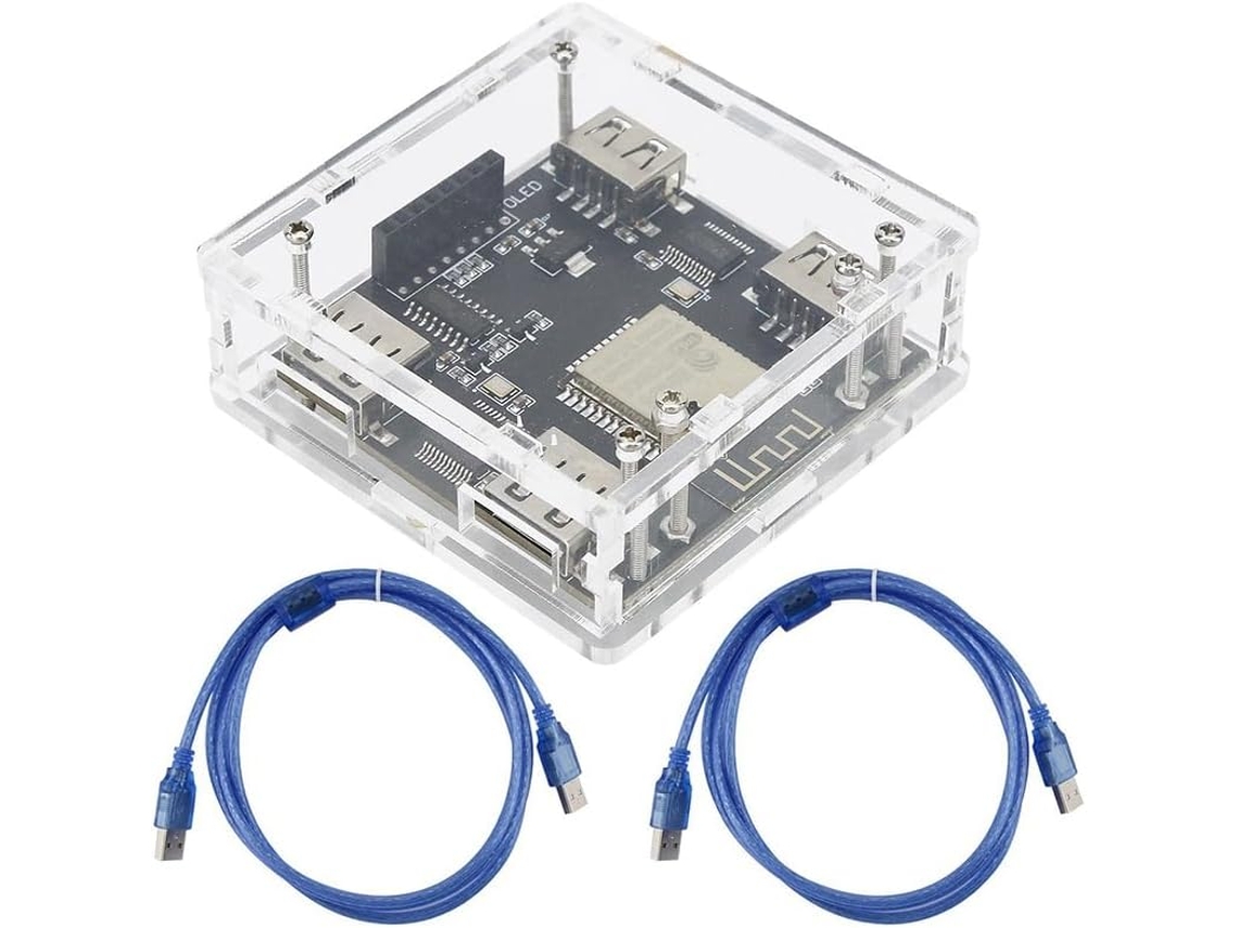 Empuñadura De Ratón Con Botón Auxiliar, Soporte De Presión Por Ia, Doble Puerto Usb Para Dma Y Ordenador, Pantalla Lcd
