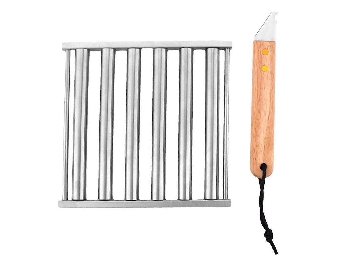 Parrilla Para Perro Caliente Con Asa, Fácil De Limpiar, Manejo Cómodo Para Ambientes Internos Y Externos. Rosewell