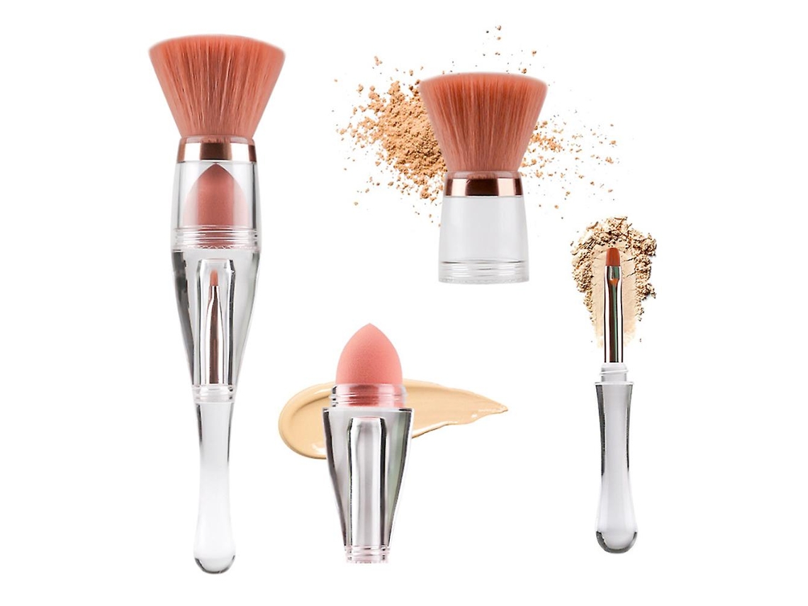 Brocha de maquillaje 3 en 1, ideal para difuminar cremas líquidas o polvos Everley891