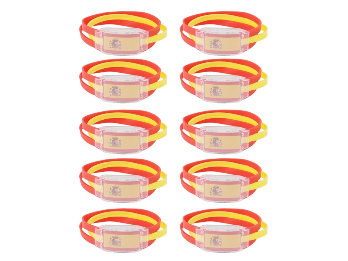 10 Pulseiras Luminosas Bandeira Nacional De Silicone Abs Para Torcida Campeonato Mundial De Futebol 2022
