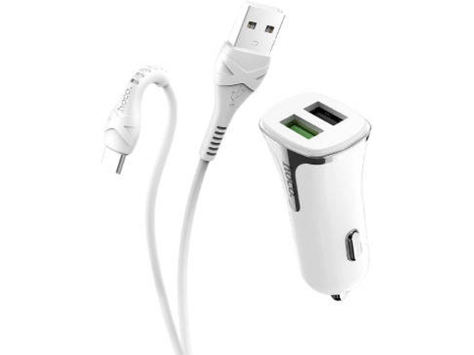 Adaptador de Encendedor HOCO Z31 (Tipo C - Gris)