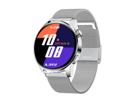 Smartwatch CHRONUS Pantalla curva de 1,28'' Autonomía de la batería de 15 días Plata