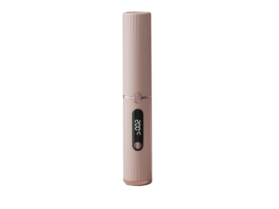 Cepillo alisador de cabello inalámbrico Yunzii rosa para mujer, mini cepillo alisador portátil con iones negativos