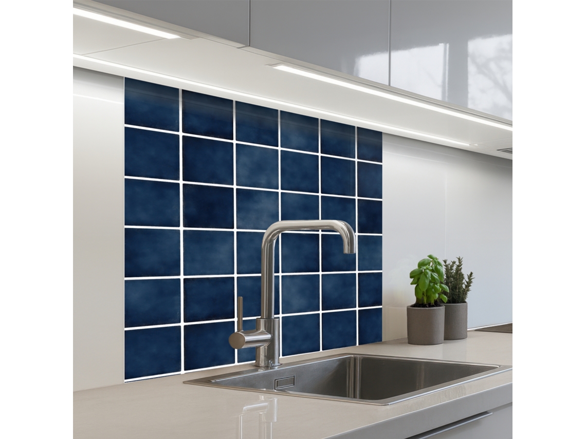 Salpicaderos De Cocina Azulejo - Moderno - Azul 80x80 Cm