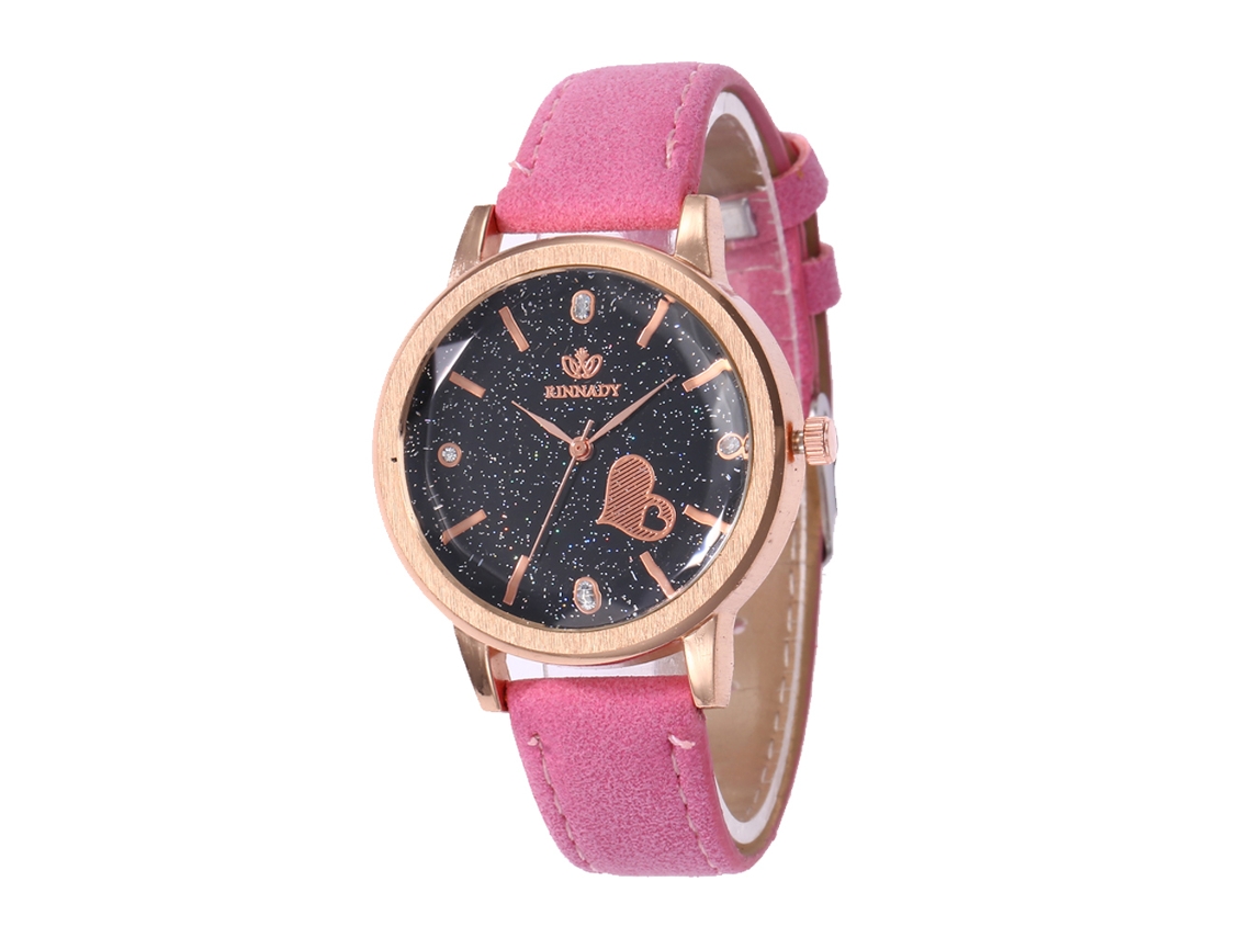 Reloj De Pulsera De Cuarzo Elegante E Informal Para Mujer, Color Rosa, Ideal Como Regalo.