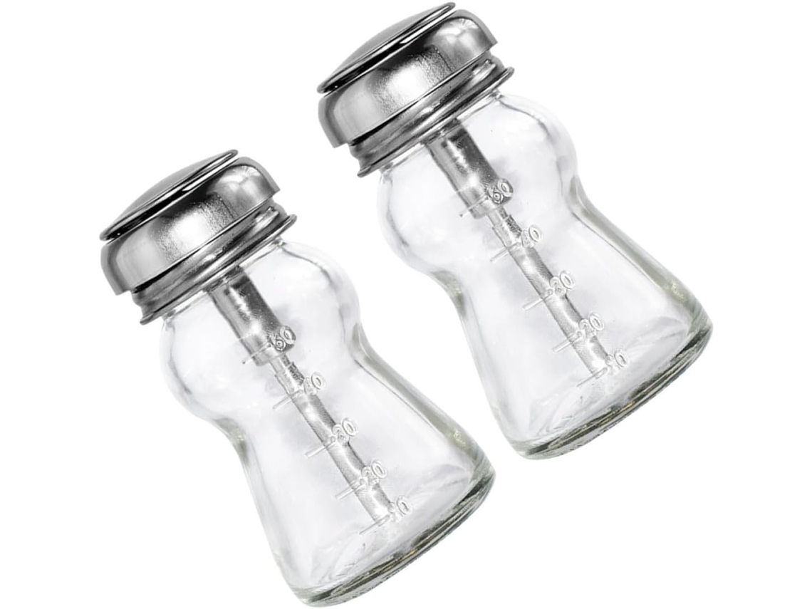 Frascos Verre Transparent 2 Pièces Pompe Pour Dissolvant Vernis Semi Permanent 60 Ml Distributeurs