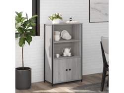 Aparador Alto Madera De Ingeniería Gris Sonoma 62x32x103,5 Cm