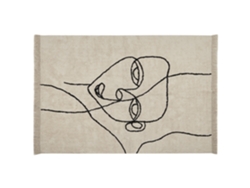 Alfombra de pelo corto BELIANI Nuru de Algodón Beige 160x230
