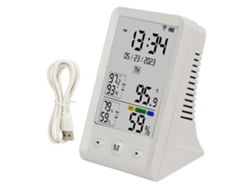 Monitor De Temperatura Y Humedad Wifi Con Fecha Y Hora, Pantalla Lcd En °c Y °f, Termómetro E Higrómetro Con Respuesta Rápida.