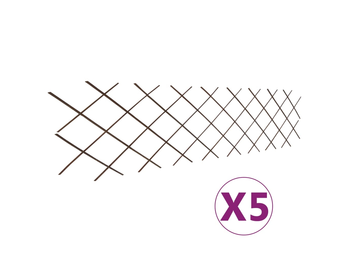 Vallas de enrejado de sauce (5 unidades, 180 x 60 cm, DKD HOME DECOR)
