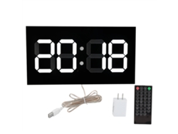 Reloj De Pared Electrónico 3d Con Control Remoto, Pantalla Grande De 14 Pulgadas, Dígitos Blancos.