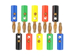 2 Juegos De Linternas Con Conector Banana U54 De 4 Mm Con Tornillos - Dorado, Rojo, Negro, Amarillo, Verde, Azul