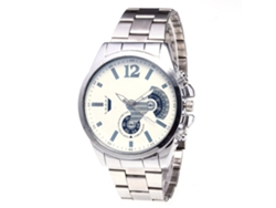 Reloj Hombre Zhoulianfa Correa Acero Dial Redondo Cuarzo (superficie Plata Blanca)