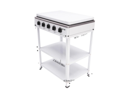 Parrilla de gas, 5 quemadores, diseño independiente, color blanco OEM