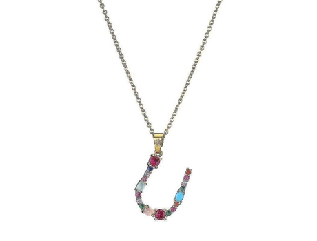Colorido collar de la carta de cristal para niña para niña