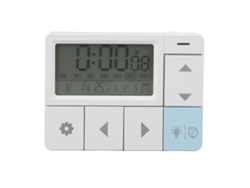 Relógio Despertador Digital Led Com Hora Data Semana Temperatura Branco Para Sala Quarto Escritório
