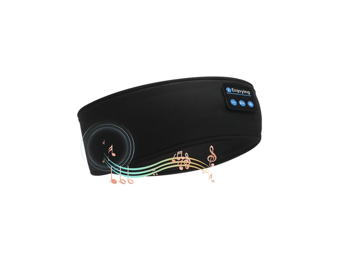 Auriculares Bluetooth Diadema Negro Para Dormir Ejercicio Sueño Lateral Relajación Audio Estéreo Hd