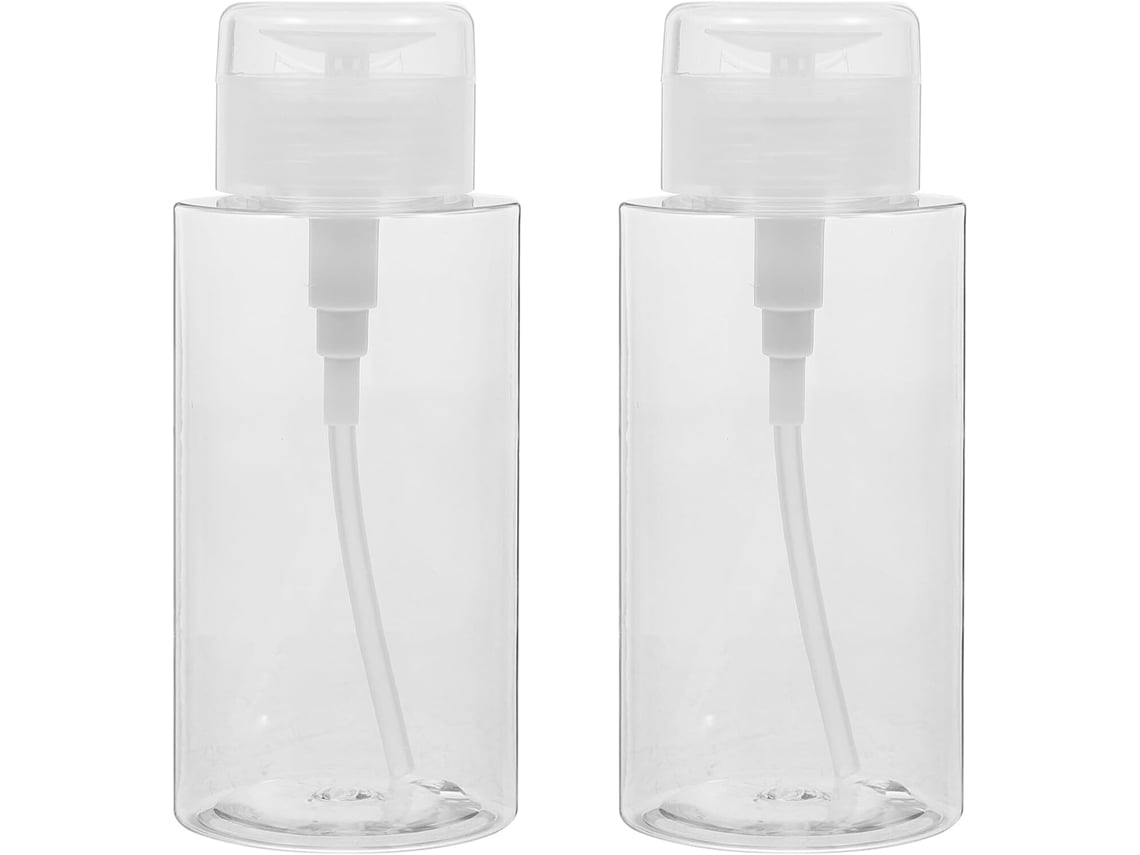 Nuobesty Juego De 2 Botellas Vacías De Petg De 300 Ml Con Bomba Transparente Y Bomba De Presión Práctica.
