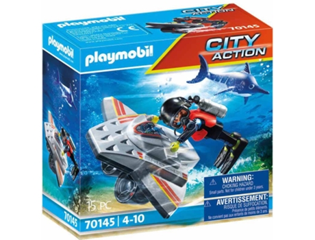 PLAYMOBIL PLAYMOBIL City Action: rescate scooter de buceo (Edad Mínima: 4)
