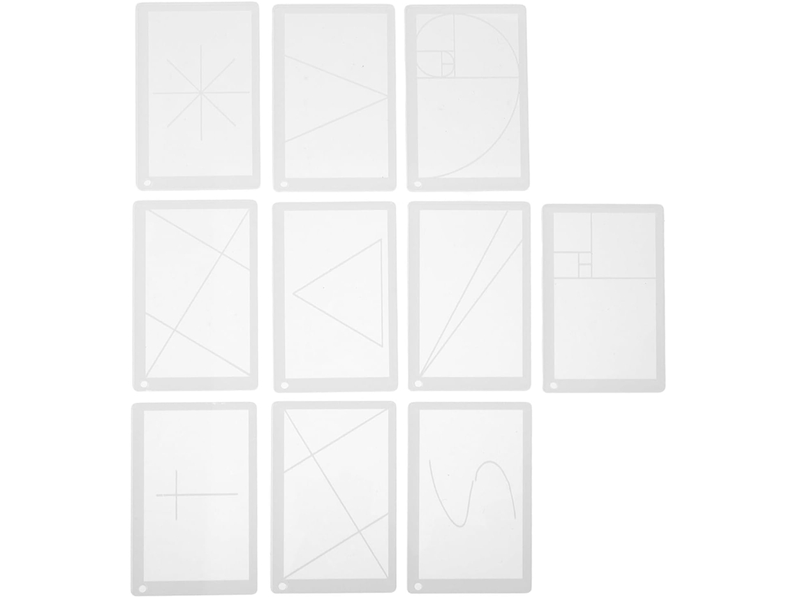 Regla Acrílica De Proporción Áurea De 10 Piezas – Compás De Proporción Ajustable Para Dibujo