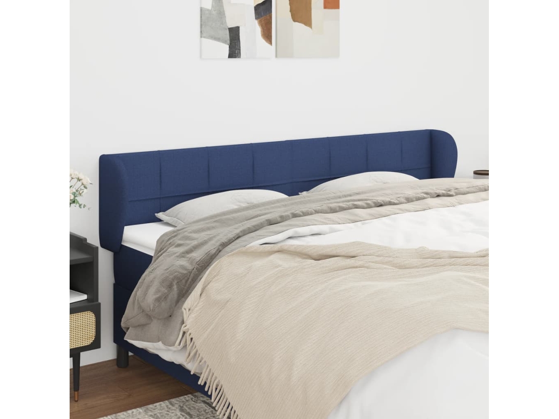 Cabecero De Tela Azul 163x23x78/88 Cm