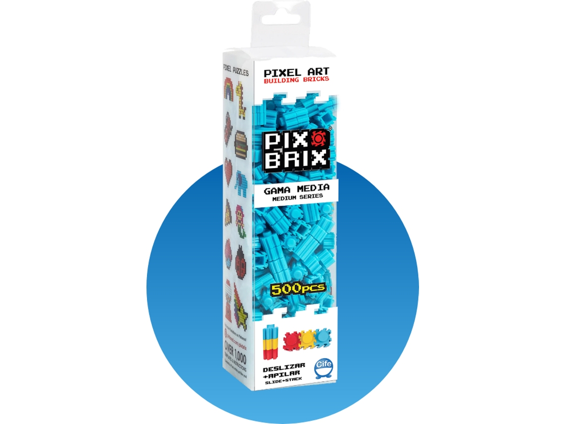 Blocs de Construcción PIX BRIX Medium series units - Azul (Edad Mínima Recomendada: 6 años - 500 Piezas)