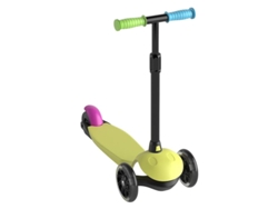Patinete infantil Deqube de 3 ruedas ajustable con luces LED y freno trasero para niños de 2 años en adelante (25 volúmenes)