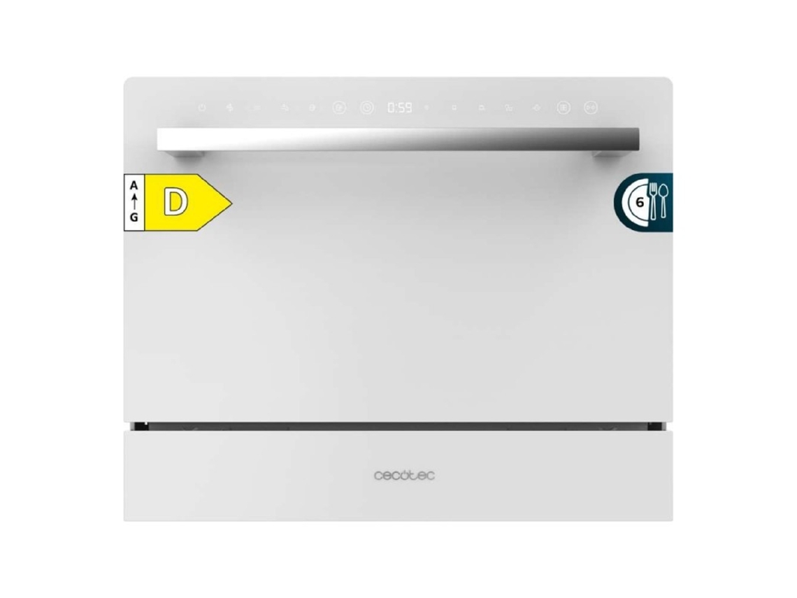 Cecotec Lavavajillas 6 Cubiertos Bolero Aguazero 2400 White Glass