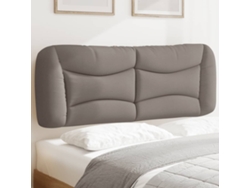 Cabecero De Cama Acolchado Tela Gris Taupé 120 Cm