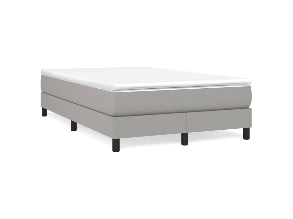 Maison Exclusive - Cama Box Spring Con Colchón Tela Gris Claro 120x200 Cm