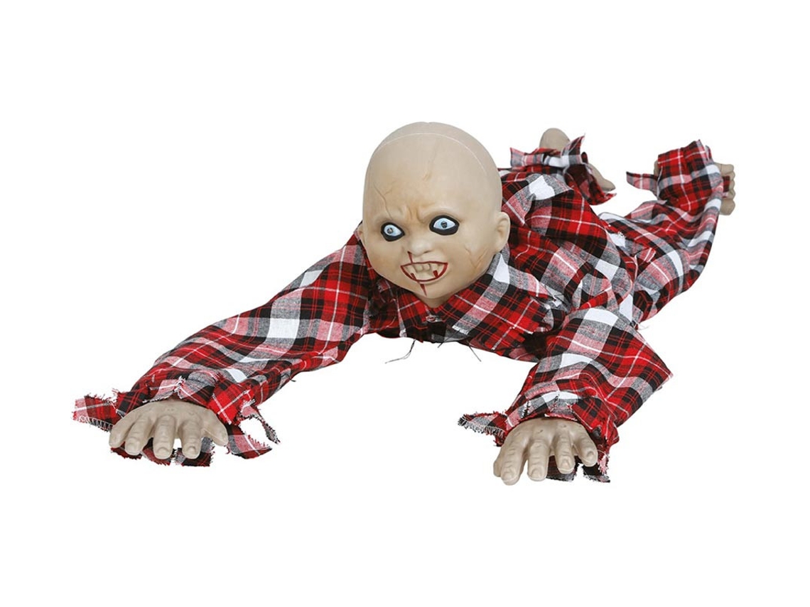 Niño Zombie Arrastrándose con Luz, Sonido y Movimiento 90 cm