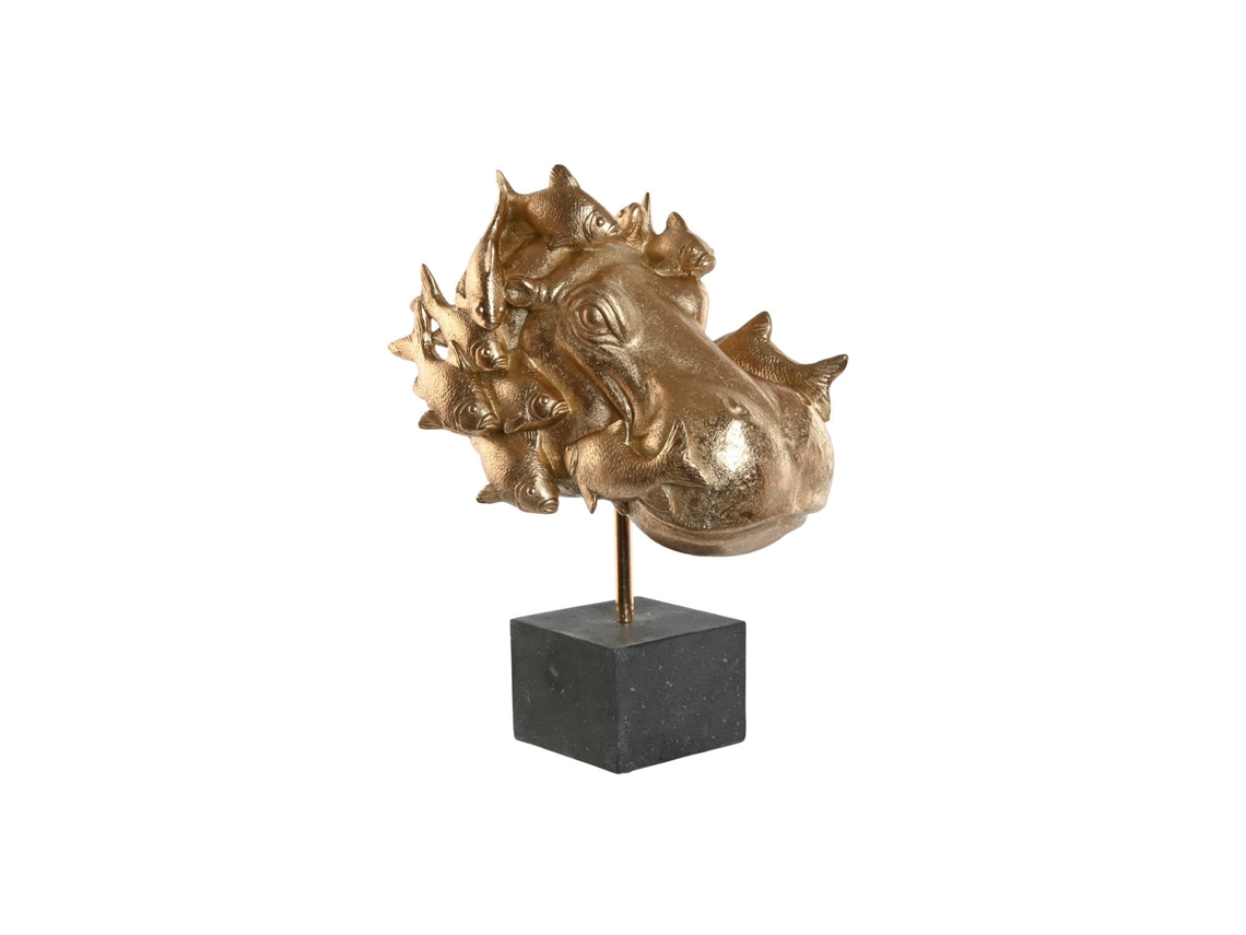Figura Resina Hipo Dorado 33x21,5x45cm
