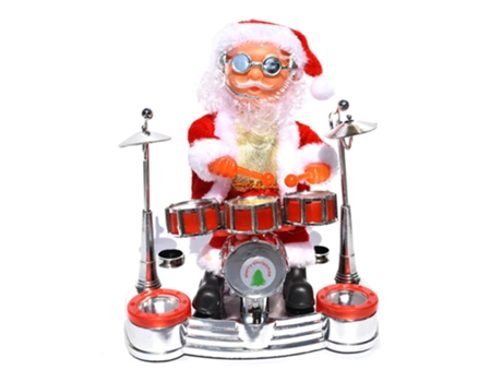 Elkuaie Saxofón eléctrico Vintage de Navidad, música de baile, Papá Noel, decoración navideña, regalo para niños