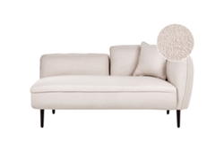 Chaise longue BELIANI Chevannes de Bouclé Beige 138x77x74