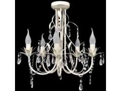 Candelabro Luminaria con Cristales Colgante Elegante con 5 Bombillas