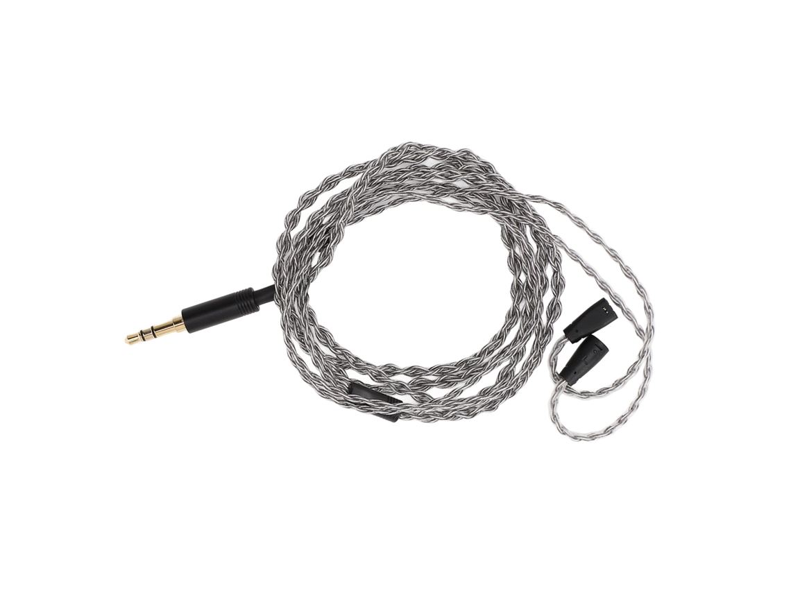 Cabo De Substituição Para Fones De Ouvido Cobre Prateado Plug 3.5mm Estéreo 1.2m Para Ie80 Ie8i Ie80i Ie8