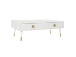 Mesa de centro de MDF con mandala blanco, 120x65x42cm ALEXANDRA HOUSE LIVING