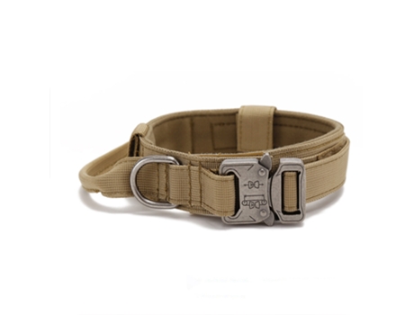 Collar de perro táctico para perros medianos grandes, collares de perro resistentes con asa y metal