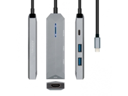AISENS USB-C DOCK 4 EN 1 USB-C A 1xHDMI 2xUSB 1xPD GRIS 15CM