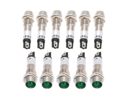 Luz indicadora 10 AC 220V 8mm Señal eléctrica