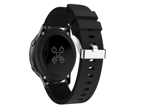 Correa de Silicona 20mm textura de sarga para Samsung Galaxy Watch Active SM-R500 - negro