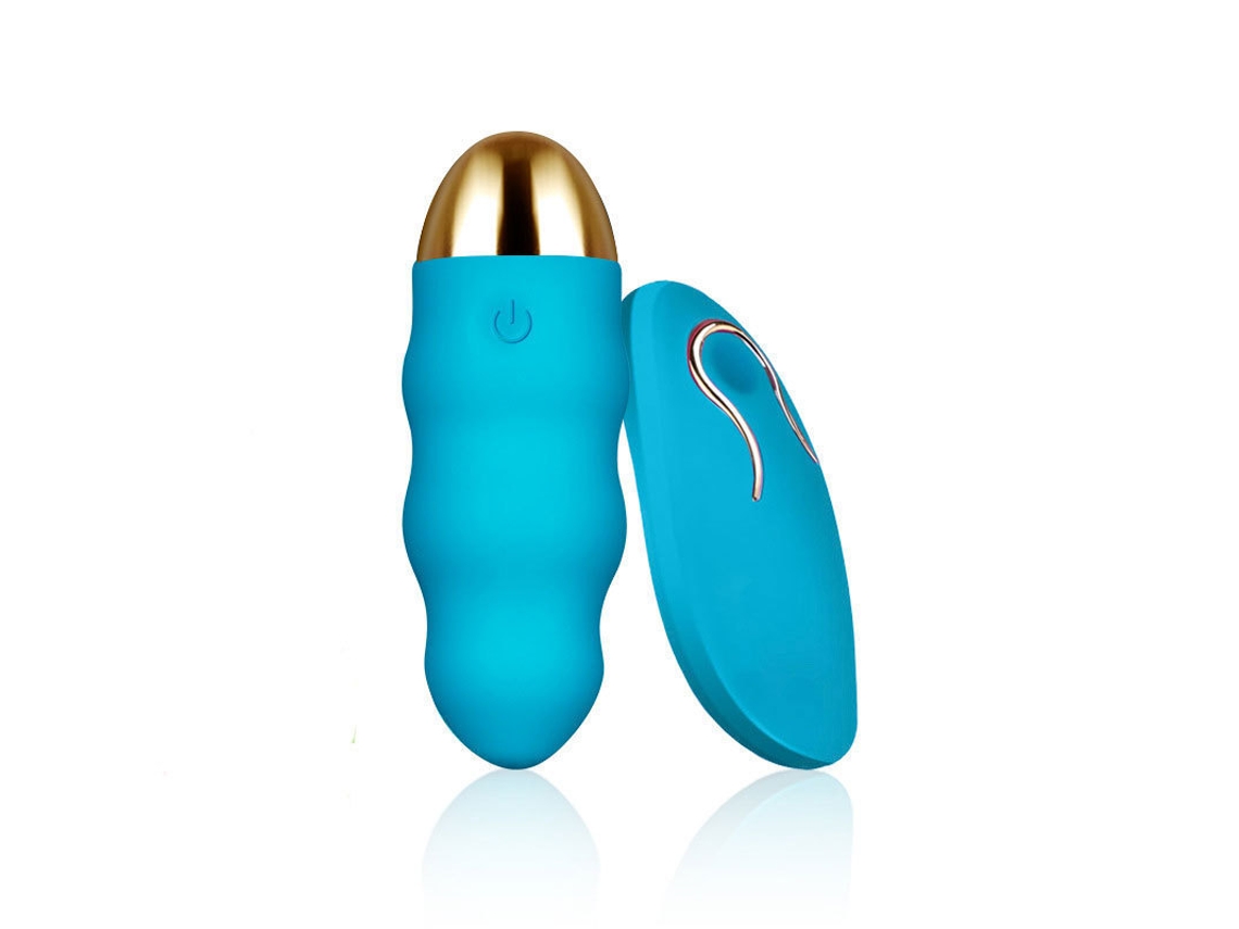 Vibrador de control remoto de 12 frecuencias, estimulador de clítoris femenino (Azul) YIZHOOD