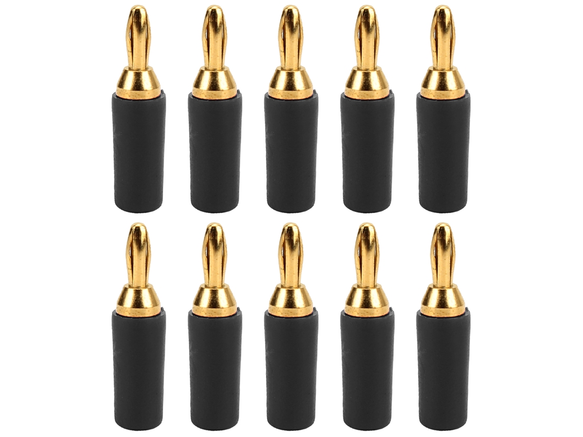 10 Unidades De Conectores Banana De Latón Chapados En Oro De 2,5 Mm J.10007 Para Pruebas De Instrumentos En Equipos Industriales.