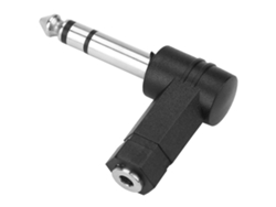Adaptador de audio 2026as, 4 unidades, hembra de 3,5 mm a macho de 6,35 mm (1/4") para auriculares en ángulo recto.