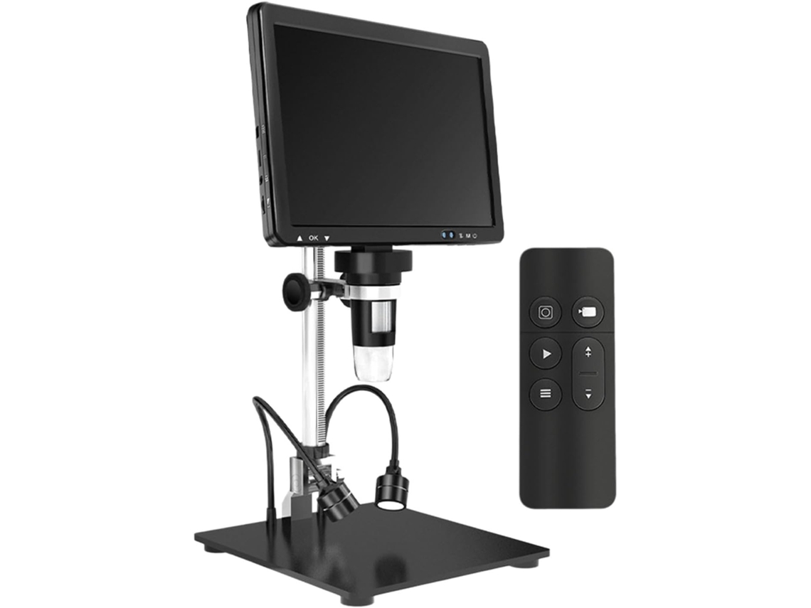 Microscopio Con Pantalla Grande De 10,1" Y Zoom De 1500x, Ideal Para Aficionados Y Profesionales.