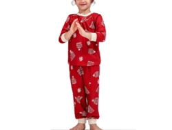 2026altiro-pijamas Navideños Para Niños 2y Con Imagen De Árbol De Navidad, Cuello Redondo Y Mangas Largas, Rojo Oscuro
