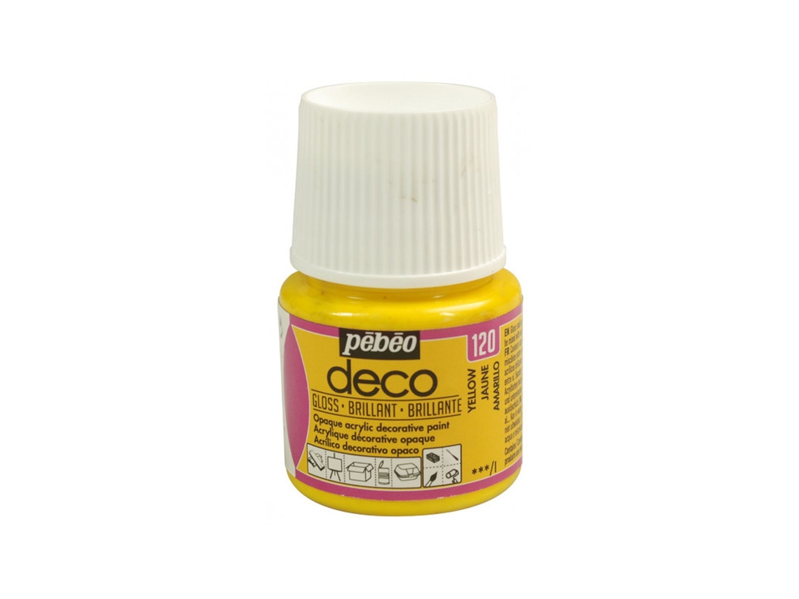 Tinta Acrílica PÉBÉO (Opaca - Amarillo Brillante - 45ml)